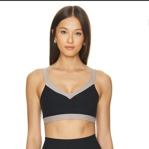 Spacedye Top Line Bra in Darkest Night & Birch - Beyond Yoga